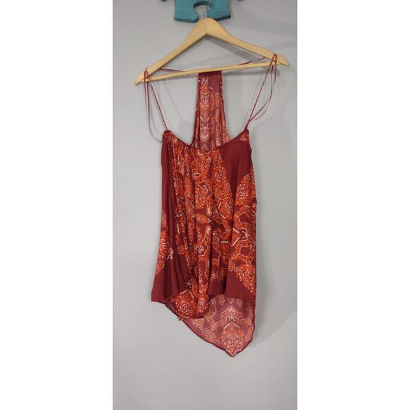Intimately Free People Floral Red Sleeveless Spaghetti Strap Top Small - Picture 15 of 16